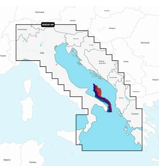 Plavebná mapa Garmin Navionics Vision+™ | NVEU014R | Taliansko, Jadranské more