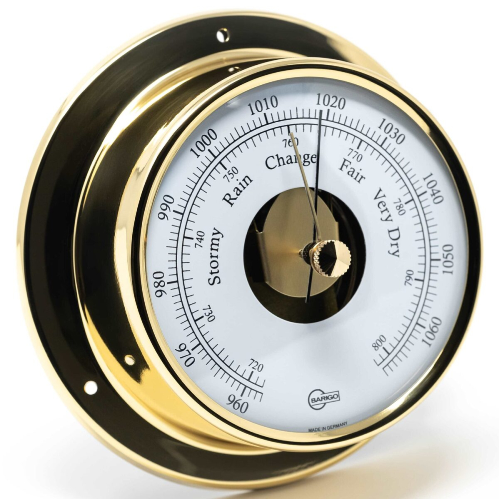 BARIGO TEMPO Barometer Ø 88 x 25 mm - leštená mosadz