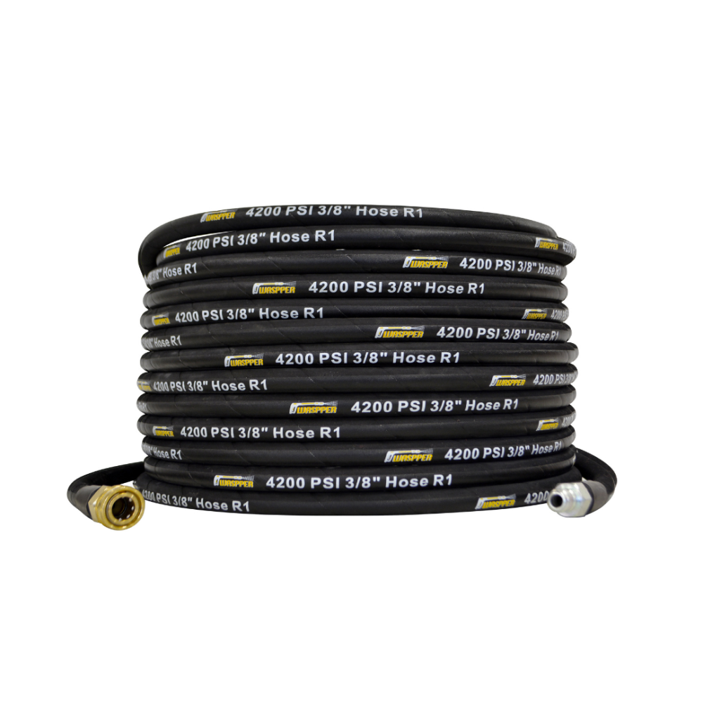 Gumená hadica s 3/8“ QC konektorom– M 3/8“ QC- F 20m