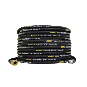 Gumená hadica s 3/8“ QC konektorom– M 3/8“ QC- F 20m