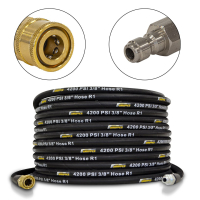 Gumená hadica s 3/8“ QC konektorom– M 3/8“ QC- F 20m