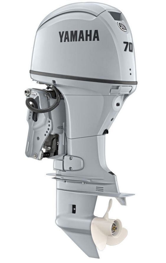 YAMAHA F70 LB2 závesný lodný motor biely (staré označenie F70 BET2L)