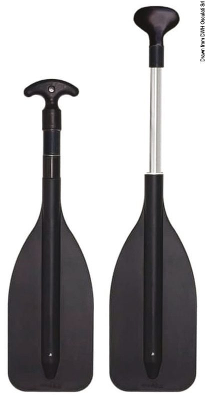 Mini teleskopické pádlo 70-120 cm - čierne