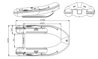 Osculati RIB nafukovací čln s V-trupom – 280 cm