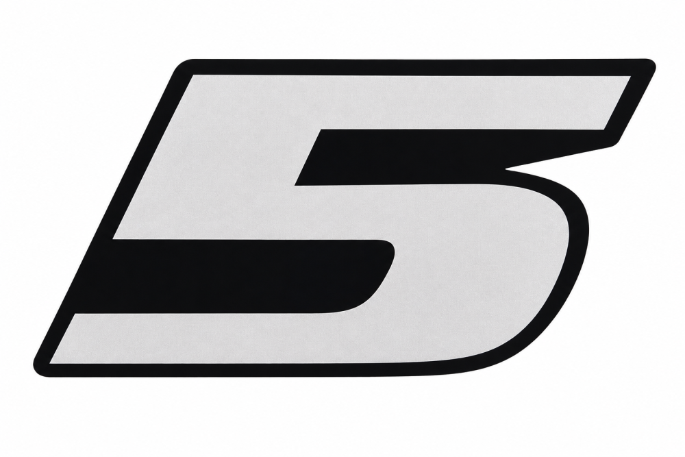 Nálepka "5" na motory YAMAHA - originálny náhradný diel