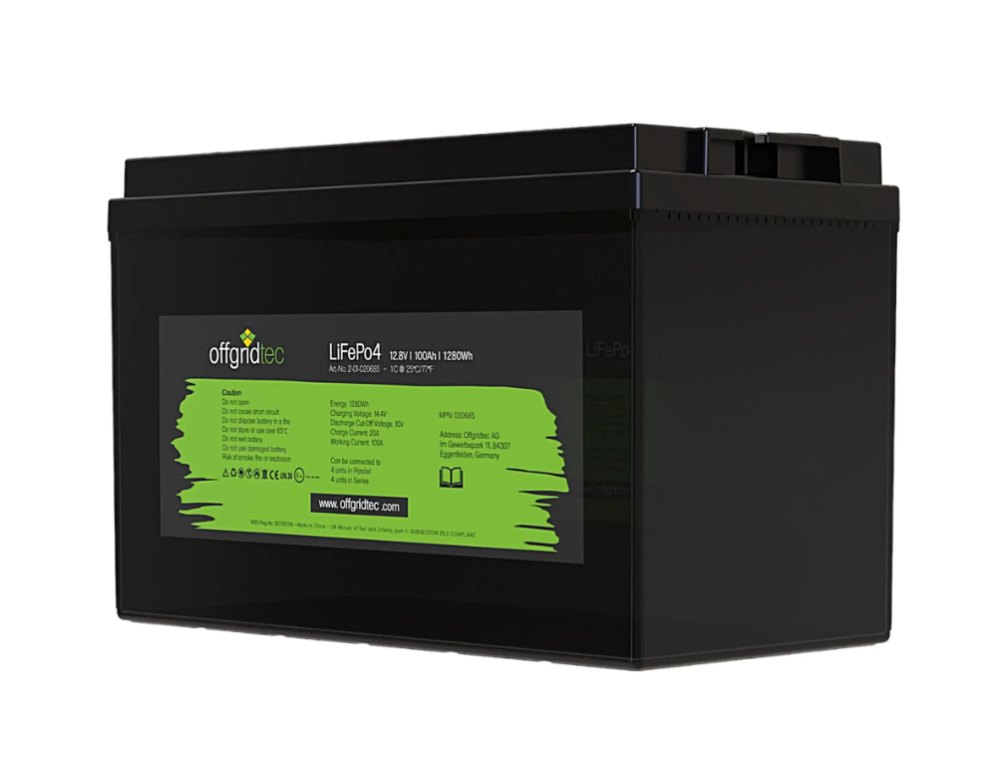 Offgridtec LiFePO4 batéria 12,8 V 100 Ah – 1280 Wh, integrovaný BMS