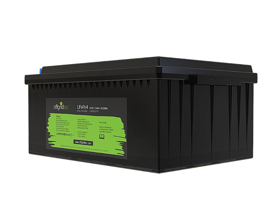 Offgridtec LiFePO4 batéria 25,6 V 314 Ah – 8038 Wh, integrovaný BMS