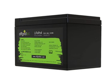 Offgridtec LiFePO4 batéria 12,8 V 8 Ah – 102 Wh, integrovaný BMS