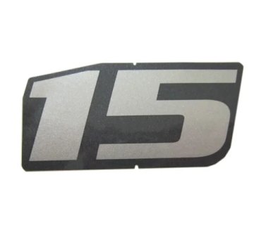Nálepka „15“ na motor YAMAHA 15 HP – originálny náhradný diel