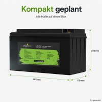 Offgridtec LiFePO4 batéria 12,8 V 200 Ah – 2560 Wh, integrovaný BMS