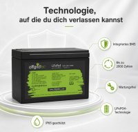 Offgridtec LiFePO4 batéria 12,8 V 8 Ah – 102 Wh, integrovaný BMS