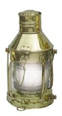 Kotevná lampa mosadzná, elektrická 230 V – výška 32 cm