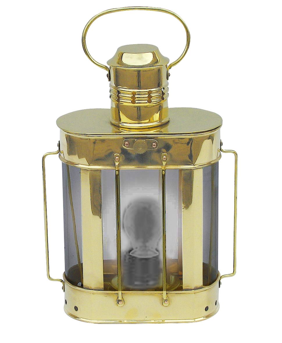 Lodná lampa mosadzná, elektrická 230 V – výška 27 cm