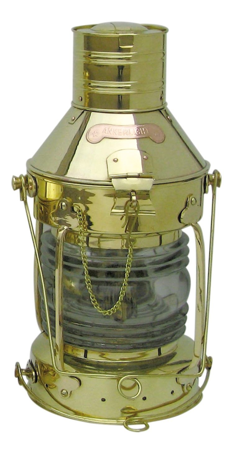 Kotevná lampa mosadzná s petrolejovým horákom – výška 48 cm