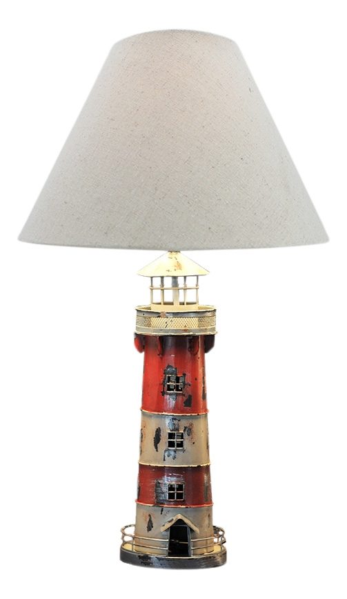 Lampa v tvare majáka, kov, s tienidlom – výška 58 cm