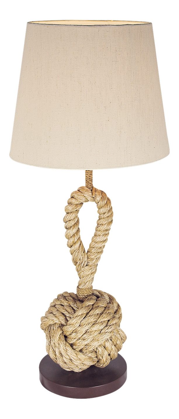 Lampa s povrazom v štýle móla, s tienidlom – výška 70 cm