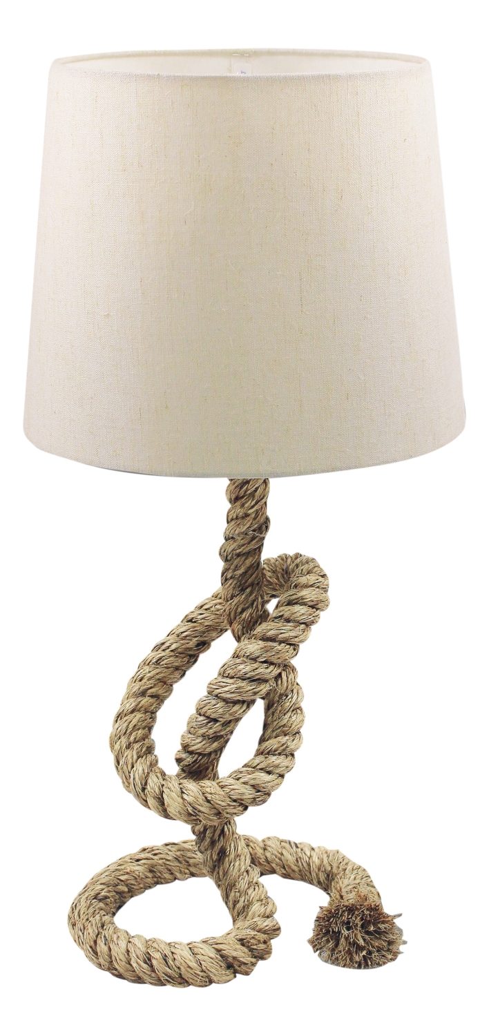 Lampa s povrazom v štýle móla, s tienidlom – výška 58 cm
