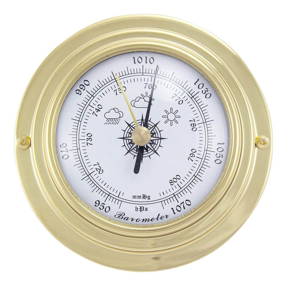 Barometer mosadzný – priemer 9,8 cm
