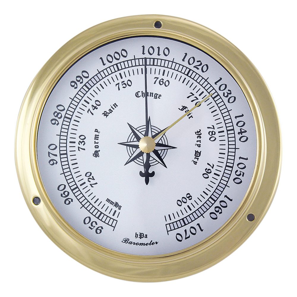 Barometer mosadzný – priemer 11,5 cm