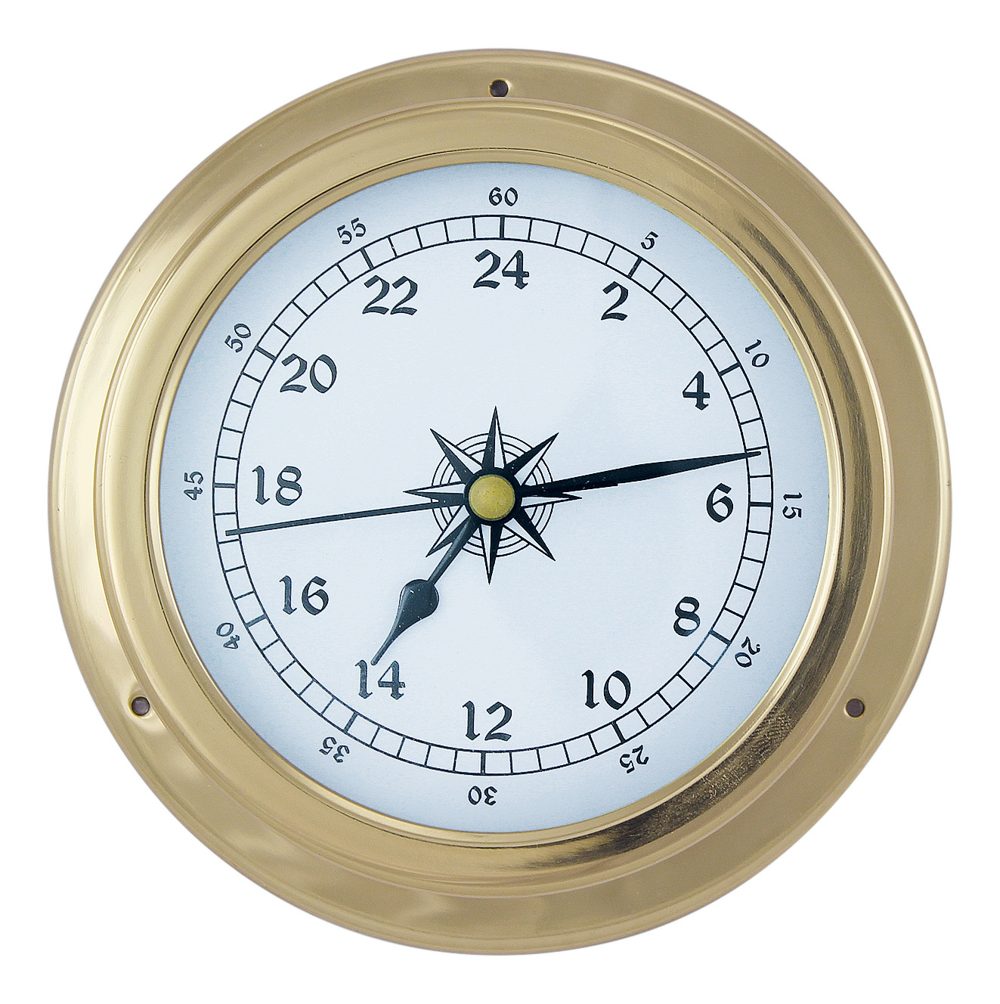 24-hodinové hodiny mosadzné – priemer 14,5 cm
