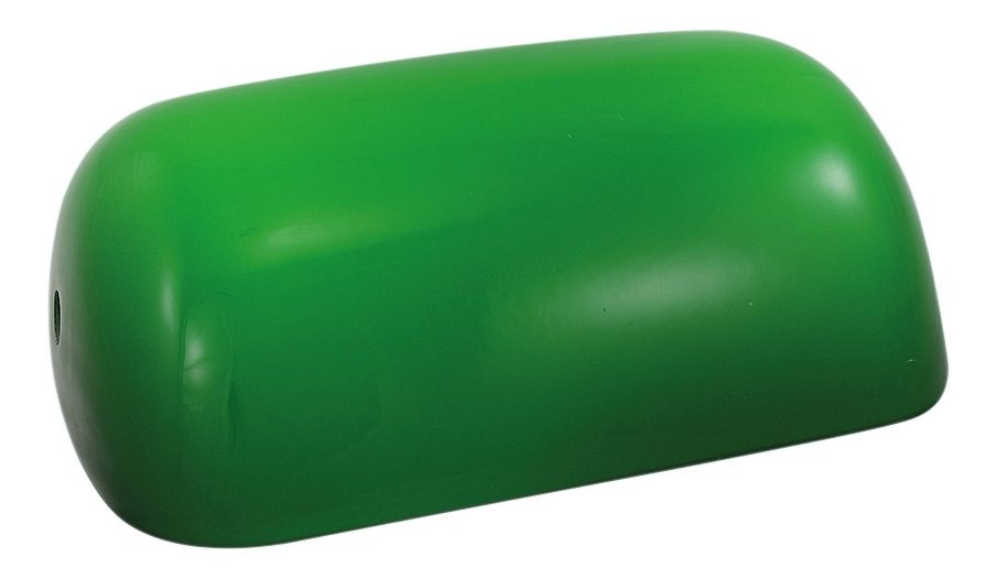 Náhradné sklo pre bankárske lampy 1291G a 1295G, zelené – 22,5 × 7 × 13 cm