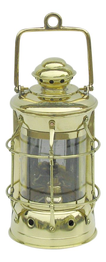 Lampa Nelson mosadzná, elektrická 230 V – výška 28 cm