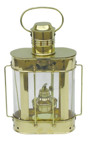 Lodná lampa mosadzná s petrolejovým horákom – výška 27 cm