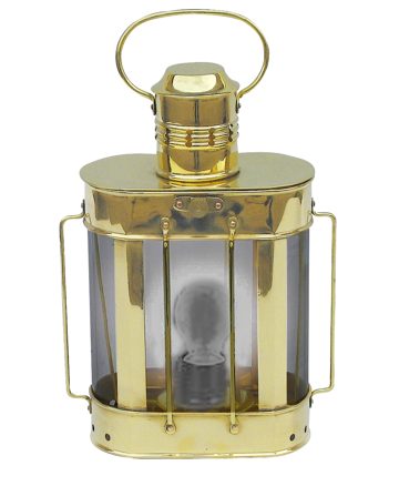 Lodná lampa mosadzná, elektrická 230 V – výška 27 cm
