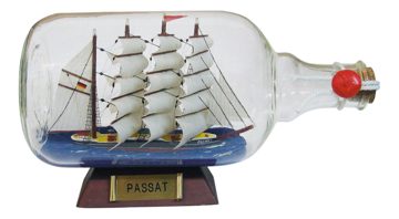 Loď vo fľaši PASSAT – dĺžka 27,5 cm