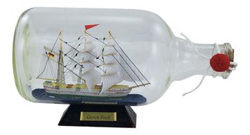 Loď vo fľaši Gorch Fock – dĺžka 27,5 cm