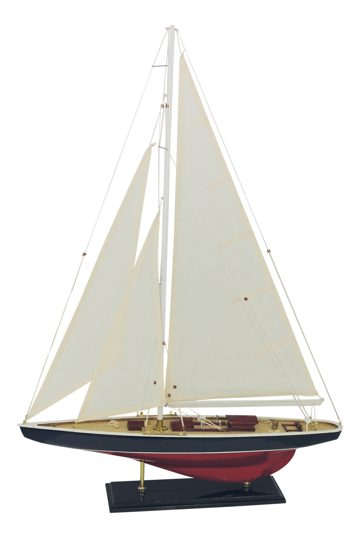 Model plachetnice, drevo s látkovými plachtami – dĺžka 60 cm, výška 86 cm