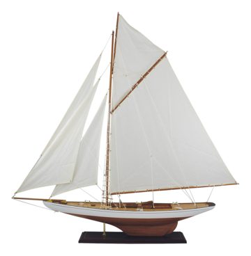 Model plachetnice, drevo s látkovými plachtami – dĺžka 120 cm, výška 120 cm