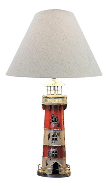 Lampa v tvare majáka, kov, s tienidlom – výška 58 cm