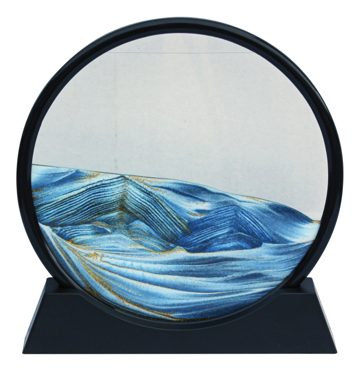 Pieskový obraz z plastu a skla plnený vodou – 26 × 27 × 4,5 cm
