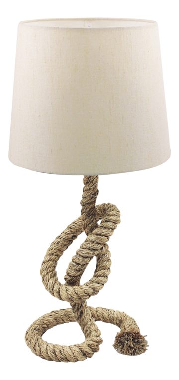 Lampa s povrazom v štýle móla, s tienidlom – výška 58 cm