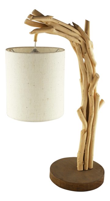 Lampa z naplaveného dreva s tienidlom – výška 59 cm