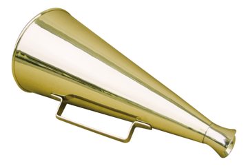 Megafón mosadzný – dĺžka 34 cm