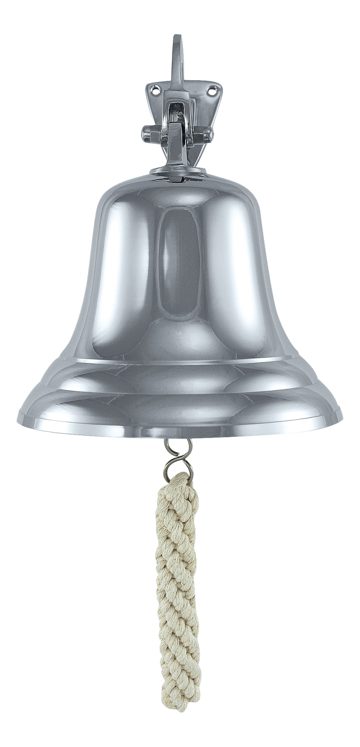 Lodný zvon poniklovaný, ľahké vyhotovenie – priemer 15 cm