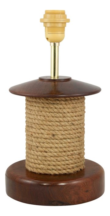 Lampa s povrazom, drevo, 230 V – výška 35 cm, bez tienidla