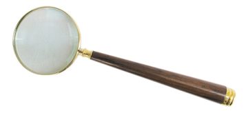 Lupa mosadzná s dreveným držadlom – dĺžka 34 cm, priemer 10 cm