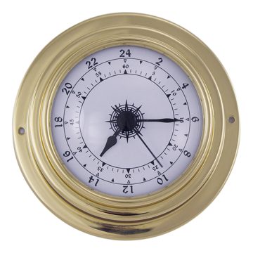 24-hodinové hodiny mosadzné – priemer 9,8 cm