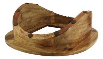 Podstavec pre potápačskú prilbu z mangového dreva – 41 × 48 × 14,5 cm