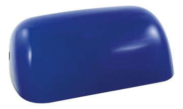 Náhradné sklo pre bankársku lampu 1291B, modré – 22,5 × 7 × 13 cm