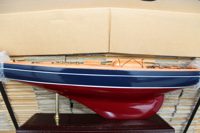 Model plachetnice, drevo s látkovými plachtami – dĺžka 80 cm, výška 85 cm