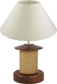 Lampa s povrazom, drevo, 230 V – výška 35 cm, bez tienidla