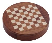 Šach drevený magnetický – priemer 18 cm