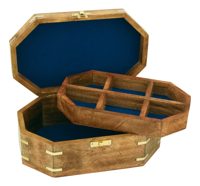 Box na drobnosti, mangové drevo a mosadz – 22,5 × 14 × 8,5 cm