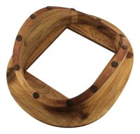 Podstavec pre potápačskú prilbu z mangového dreva – 41 × 48 × 14,5 cm