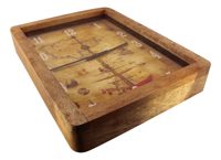 Nástenné hodiny z mangového dreva – 30,5 × 40,5 × 6,5 cm