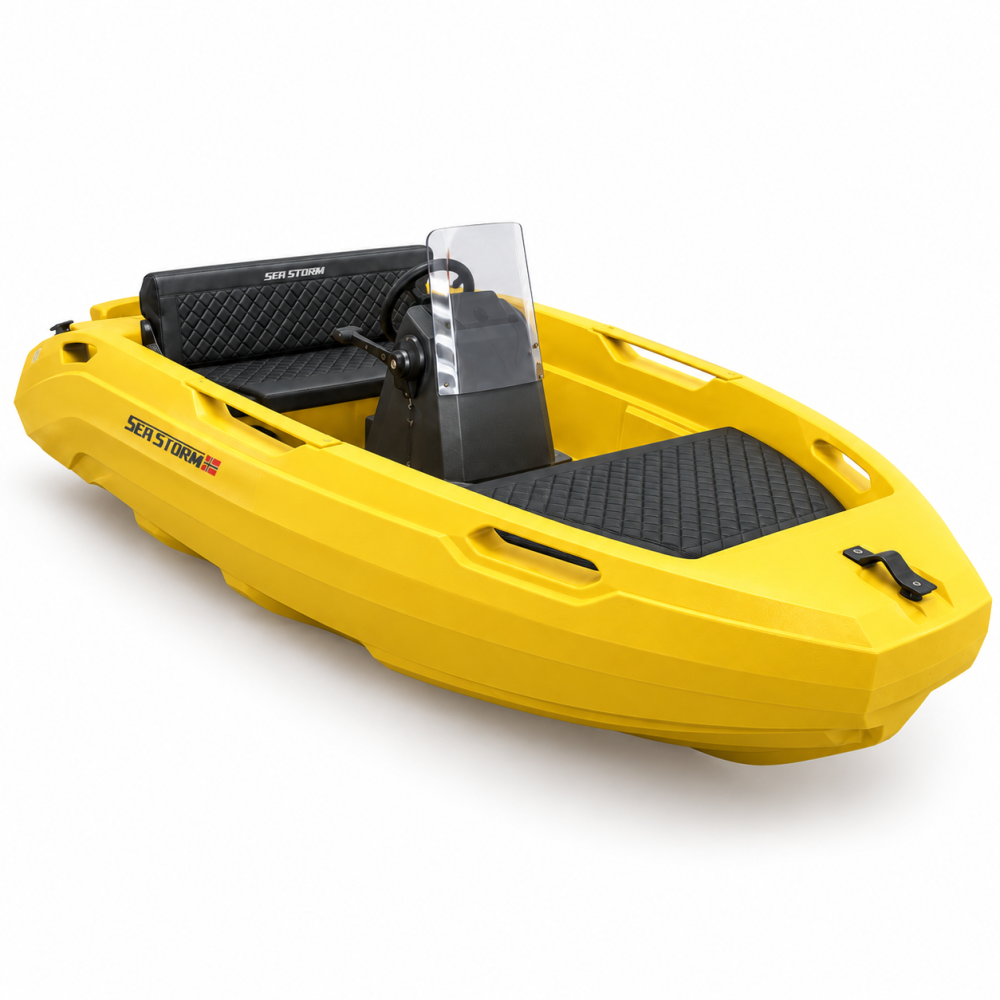 SEASTORM 13s HDPE Extra odolný plastový čln žltý – 400 cm